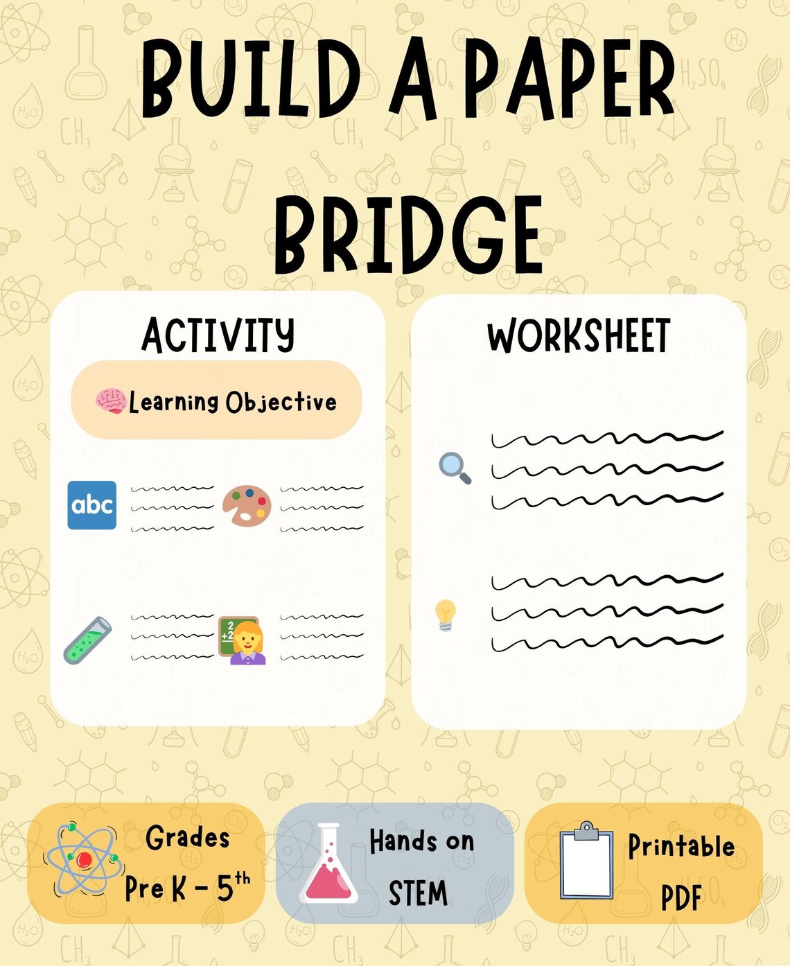 Build a Paper Bridge STEM Activity - Etsy