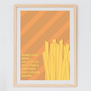 French Fries Definition Wall Art – Retro Printable Kitchen Decor