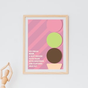 Ice Cream Definition Wall Art – Retro Printable Kitchen Decor