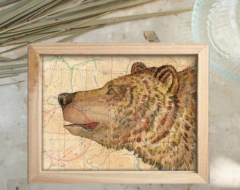 Strawberry Mountains Bear - Fine Art Print, Grizzly Bear