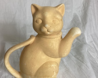 Vintage Keramik Katzenmilchkännchen | BISQUE Katzenkrug | wunderliche Kätzchen Keramik | Ihre eigene Keramik malen | hütte, kern Bauernhaus, dekor