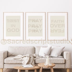 Christian Wall Art Prints, Bible Verse Wall Decor, Scripture Printable for Living Room, Digital Download