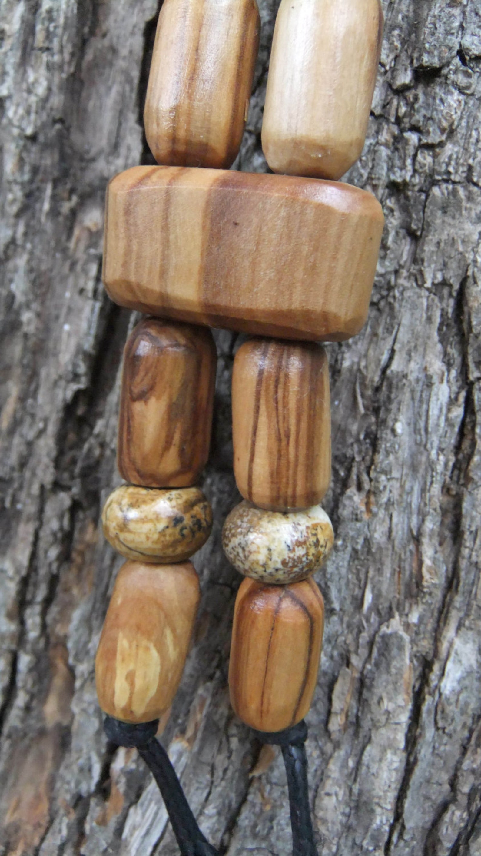 Olive Wood Worry Beads or Komboloi With Picture Jasper Etsy
