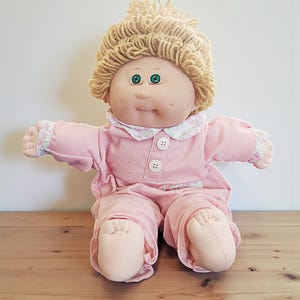 Rare 1983 Cabbage Patch Kids Girl Doll Green Eyes, Butterscotch Hair with Birth Certificate, Vintage Collectible, Old Toys, Gifts for Girls