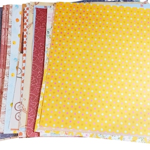 Set of 25 Mixed Bulk Lot of 12 x 12 Scrapbook Paper, Scrapbooking Paper, Card Making, Junk Journal Paper, Craft Paper, Papercraft Supplies