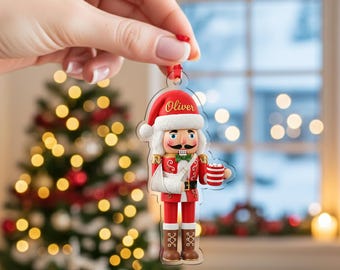 Personalized Acrylic Nutcracker Ornament: Custom Injured Patient, Surgery Recovery Gift