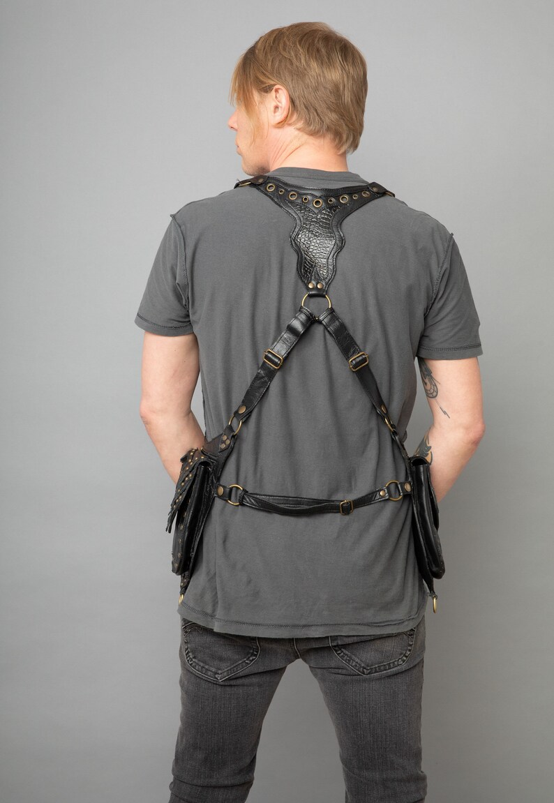 Genuine Leather Double Pouch Vest Style Shoulder Holster for Etsy