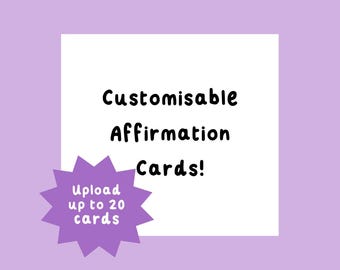 Customisable Affirmation Cards