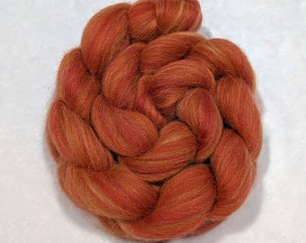 Dusty Brick - Sox - Shetland/Bio-Nylon  - 75/25  -  100 grams - Roving - Top - Spinning Fiber - Felting Fiber