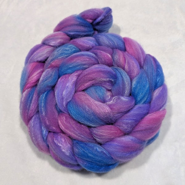 Hand Dyed Targhee/Bamboo/Silk  Top- 80/10/10 - 4 ounces -spinning fiber - felting fiber - roving