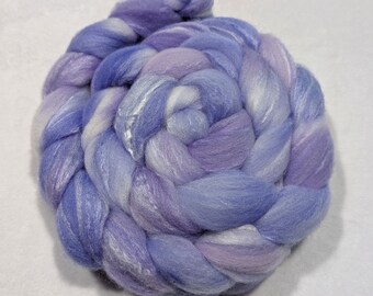 Hand Dyed Targhee/Bamboo/Silk  Top- 80/10/10 - 4 ounces -spinning fiber - felting fiber - roving