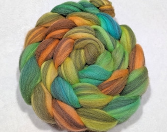 Hand Dyed Humbug Merino - White Merino/Grey Merino 50/50 - 100 grams - Roving - Top - Spinning Fiber - Felting Fiber