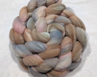 Hand Dyed Targhee/Bamboo/Silk  Top- 80/10/10 - 4 ounces -spinning fiber - felting fiber - roving