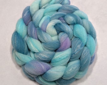 Hand Dyed Targhee/Bamboo/Silk  Top- 80/10/10 - 4 ounces -spinning fiber - felting fiber - roving