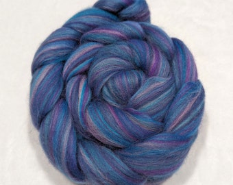 Multi-Colored Merino Combed Top - 100 grams - Mystic Forest - Wool Spinning Roving Fiber