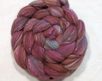 Hand Dyed Merino/Brown Alpaca/Camel/Mulberry Silk Combed Top - 40/20/20/20 - 100 gr/ 3.5 Ounces -  Roving - Spinning Fiber