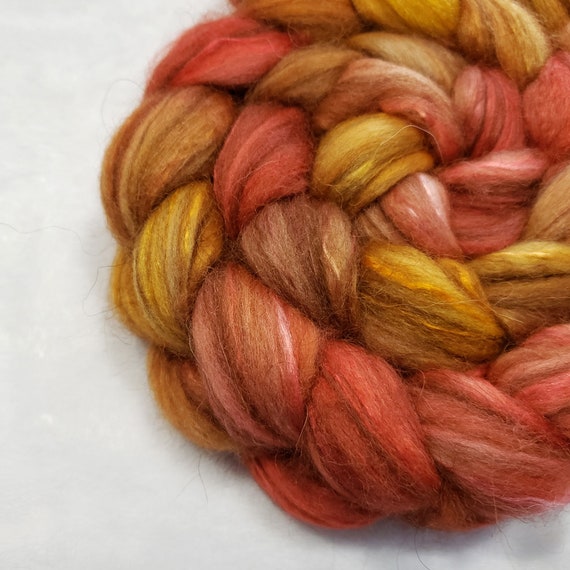 Luxuriously Soft Combed Top Wool Roving for Blending White Baby Camel /& TUSSAH Silk Fiber Blend Spinning /& Felting Dyeing
