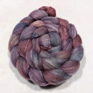 Mixed Blue Face Leicester (BFL)/Tussah Top - 85/15 - 4 Ounces - Hand Dyed - Roving - Spinning and Felting Fiber