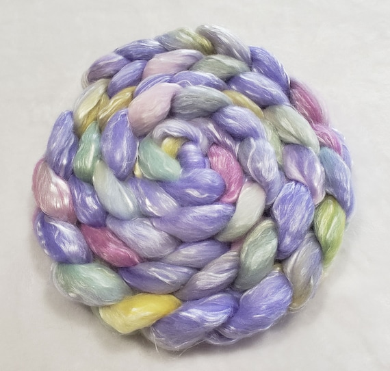 Merino/Tencel Roving 50/50-4 oz Top Spinning Fiber Merino/Tencel Roving 50/50-4 oz Top Spinning Fiber