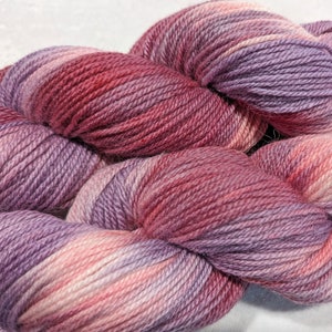 Hand Dyed Yarn - Peruvian Merino Wool/Tussah Silk - 85/15 - 3 ply - 100 grams - Approx 358 yards