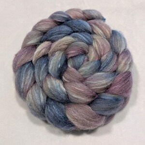 Mixed Blue Face Leicester (BFL)/Tussah Top - 85/15 - 4 Ounces - Hand Dyed - Roving - Spinning and Felting Fiber