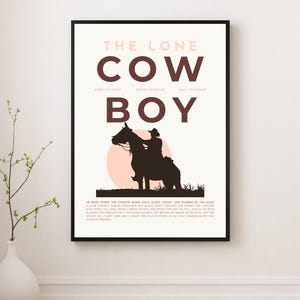 Art Print Poster - Western Art - Cowboy Art - Country Prints | The Lone Cowboy