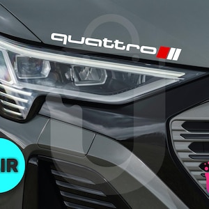 Quattro Racing Decals - Audi Side Skirt Stickers - 28cm 2-Piece Set