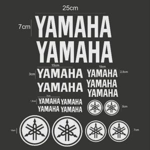 10X Set Yamaha Racing Decal Stickers kit | Set kit Moto Adhesive Decor - Yamaha Racing Stickers.