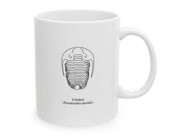 Kubek z trylobitem – minimalistyczny wzór skamieniałości