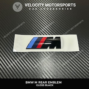 Gloss Black BMW M Performance Rear Emblem Badge Replacement 1 Piece 73mm