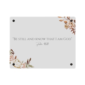 Be Still and Know Acrylic Wall Art | Psalm 46:10 Scripture Decor | Christian Minimalist Art Panel | Modern Faith-Based Home Decor