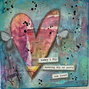 All My Parts are Loved Cradled Wood Panel; 6&quot;x6&quot;x2&quot;