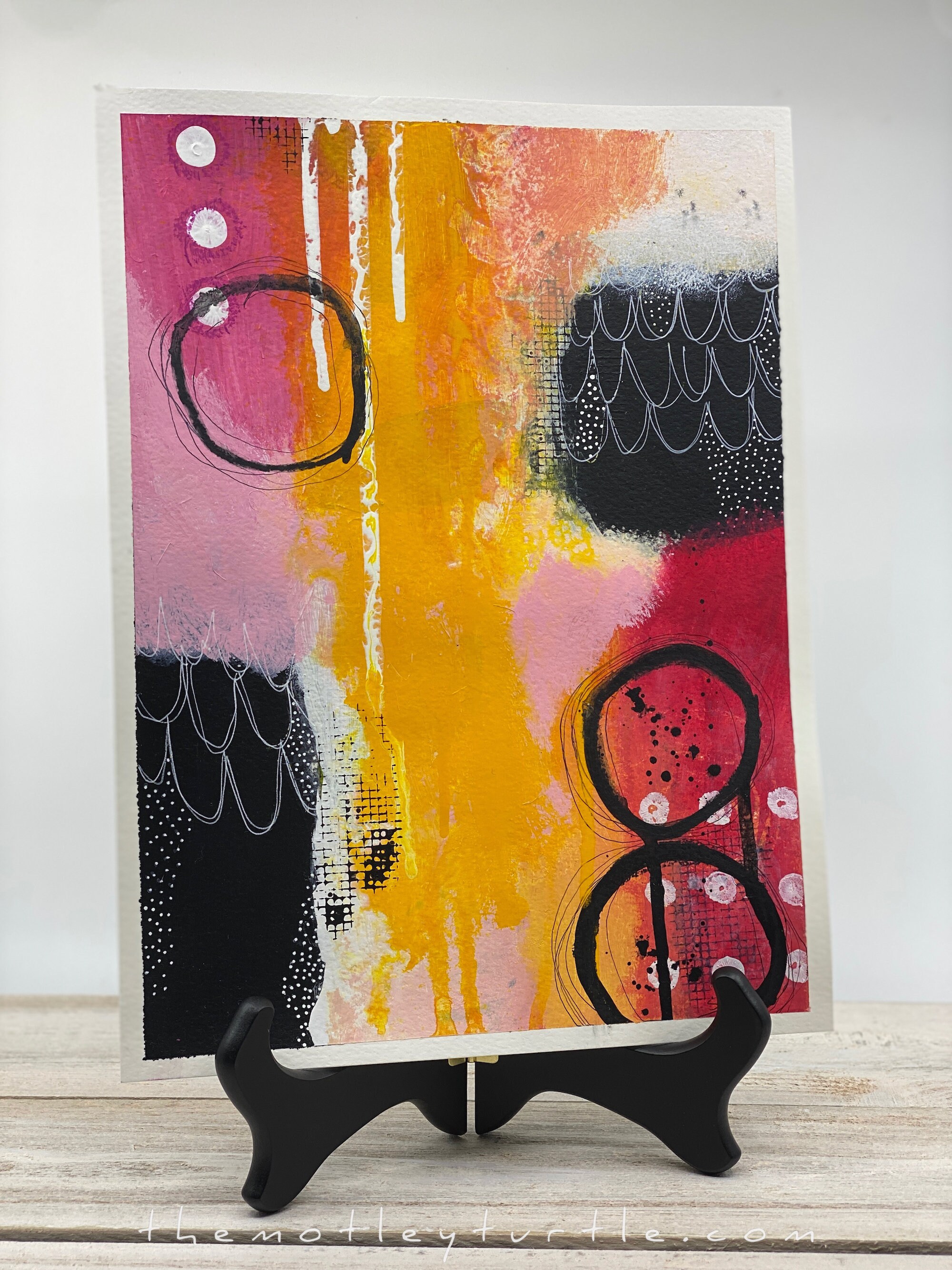 Happy World 9 X 12 on Paper Abstract Mixed - Etsy