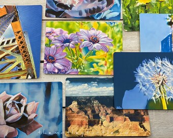 Step Outside; Painterly Photos; Art Prints; Set 4; 5"x7"; 1 each of 8 designs