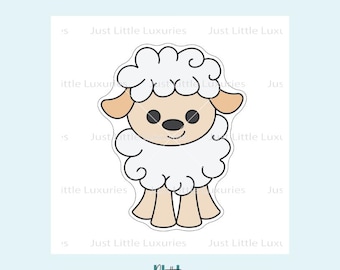 Lamb Cookie Cutter and Fondant Stamp