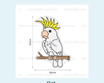 Cockatoo Cookie Cutter and Fondant Stamp