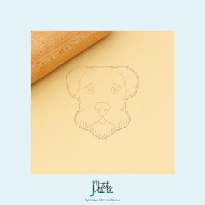 Border Terrier Dog Cookie Cutter & Fondant Stamp, Border Terrier Biscuit Cutter, Small Terrier Baking Tool
