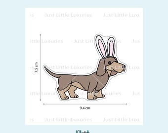Easter Dacshund Cookie Cutter and Fondant Stamp