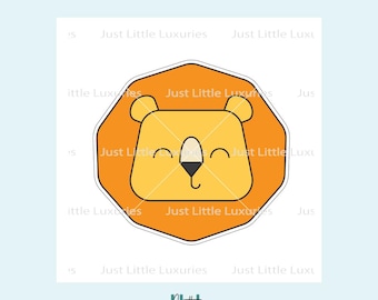 Lion Face Cookie Cutter and Fondant Stamp