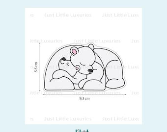 Parents Love - Polar Bears Cookie Cutter and Fondant Stamp