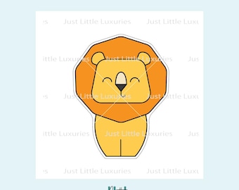 Lion Cookie Cutter and Fondant Stamp