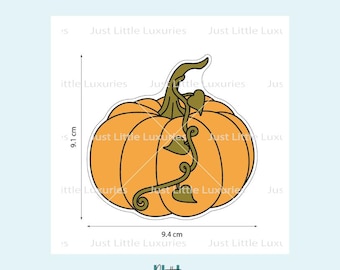Pumpkin Cookie Cutter and Fondant Stamp