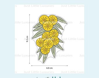 Yellow Wattle Cookie Cutter and Fondant Stamp
