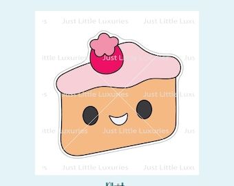 Kawaii Cake Cookie Cutter and Fondant Stamp