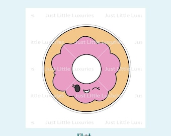 Kawaii Donut Cookie Cutter and Fondant Stamp