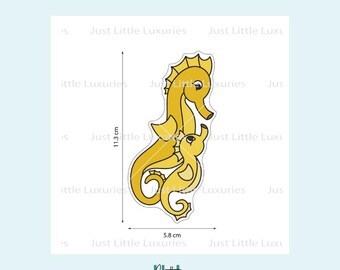 Parents Love - Sea Horses Cookie Cutter and Fondant Stamp