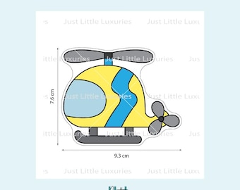 Helicopter Cookie Cutter and Fondant Stamp