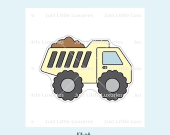 Dump Truck Cookie Cutter and Fondant Stamp