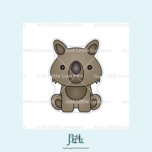 Wombat Cookie Cutter and Fondant Stamp