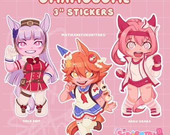 Adesivos de vinil Umamusume de 3"